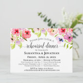 水の色ワイルドフラワー結婚ズのリハーサル&ディナー 招待状 (スタンド正面)