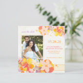 水の色ワイルドフラワー結婚ズの写真日付を保存 セーブザデート (スタンド正面)