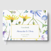水の色ワイルドフラワー結婚ズ ゲストブック (正面)