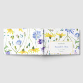 水の色ワイルドフラワー結婚ズ ゲストブック (全面)