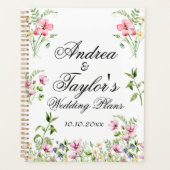 水の色ワイルドフラワー結婚ズ プランナー手帳 (正面)