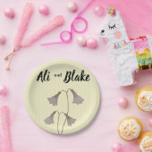 水の色ワイルドフラワー結婚ズ ペーパープレート (パーティー)