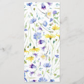 水の色ワイルドフラワー結婚ズ メニュー (裏面)