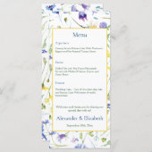 水の色ワイルドフラワー結婚ズ メニュー (正面/裏面)