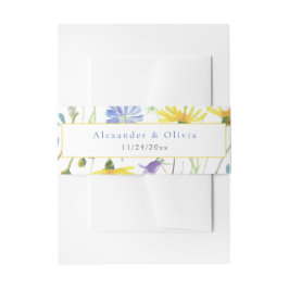 水の色ワイルドフラワー結婚ズ 招待状ベリーバンド