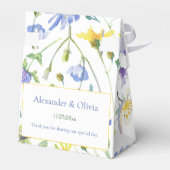 水の色ワイルドフラワー結婚ズ |白 フェイバーボックス (裏面サイド)