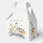 水の色ワイルドワンテーマのパーティーボックス フェイバーボックス (裏面)