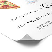 水の色ワインブライダルシャワーどのように多くのコルク ポスター (角)