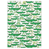 水の色ワニのアリゲーターレインボーパーソナライズ クリップボード (裏面)