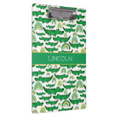 水の色ワニのアリゲーターレインボーパーソナライズ クリップボード (右)