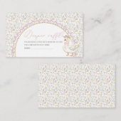 水の色ワンガチョウ間抜けの赤ちゃんシャワーおむつ羅場 エンクロージャーカード (正面/裏面)