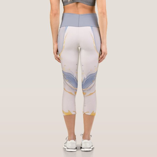 水の色ワンダーランドディスカバー最高のレギンス カプリレギンス (裏面)