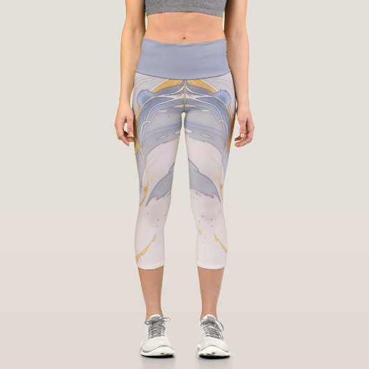 水の色ワンダーランドディスカバー最高のレギンス カプリレギンス (正面)