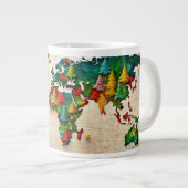 水の色ワールドマ絵を描ップマグ ジャンボコーヒーマグカップ (正面右)