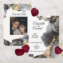 水の色ヴァネッサ黒と白の日付を保存