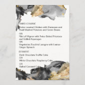 水の色ヴァネッサ黒と白結婚のメニュー メニュー (裏面)