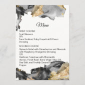 水の色ヴァネッサ黒と白結婚のメニュー メニュー (正面)