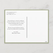 水の色ヴィンテージクリスマスツリーメリークリスマス シーズンポストカード (裏面)