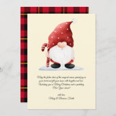 水の色ヴィンテージクリスマス格言とキャンディーケーン シーズンカード (正面/裏面)