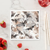 水の色不気味こうもりハロウィンファンタスティックランチ スタンダードランチョンナプキン (インサイチュ)