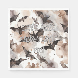 水の色不気味こうもりハロウィンファンタスティックランチ スタンダードランチョンナプキン