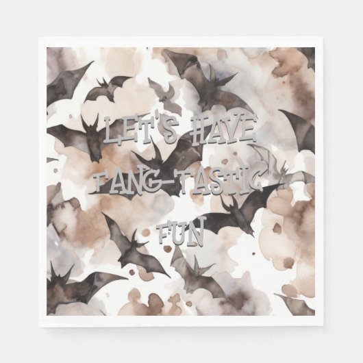 水の色不気味こうもりハロウィンファンタスティックランチ スタンダードランチョンナプキン (正面)