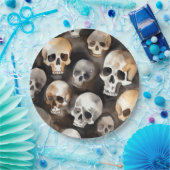 水の色不気味スカルハロウィーン紙プレート ペーパープレート (パーティー)