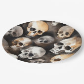 水の色不気味スカルハロウィーン紙プレート ペーパープレート (アングル)