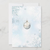 水の色伝統的冬メリークリスマスインヴィ 招待状 (裏面)