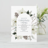 水の色伝統的冬メリークリスマスインヴィ 招待状 (スタンド正面)