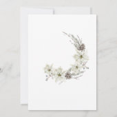 水の色伝統的冬メリークリスマスインヴィ 招待状 (裏面)