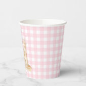 水の色名門私立校風のビーチサンドキャッスルパーティー 紙コップ (左)