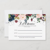 水の色図解入りの、写真付きのの結婚ソングリクエストカード 出欠カード (正面)