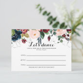 水の色図解入りの、写真付きのの結婚ソングリクエストカード 出欠カード (スタンド正面)