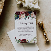 水の色図解入りの、写真付きの秋の結婚式の願い エンクロージャーカード