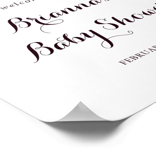 水の色図解入りの、写真付きの秋ベビーシャワーへようこそ ポスター (角)