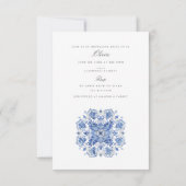 水の色地中海のブライダルシャワー招待 招待状 (裏面)