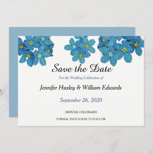 水の色忘れ私は花の日付を保存しない セーブザデート (正面/裏面)