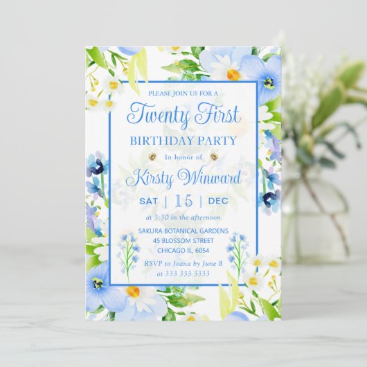 水の色忘れ – メノッツ&デイジー21歳の誕生日 招待状 (スタンド正面)