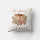 水の色感謝秋秋カボチャフローラ クッション (裏面)