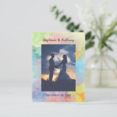 水の色抽象芸術結婚の感謝 ポストカード (スタンド正面)