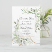 水の色日付の保存招待状 セーブザデート (スタンド正面)