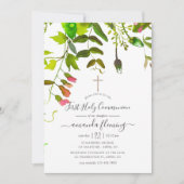 水の色春緑の最初のコミュニティ 招待状 (正面)