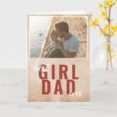 水の色最高の女の子パパ父の日の写真カード カード (黄色い花)