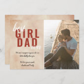 水の色最高の女の子パパ父の日の写真カード シーズンカード (正面/裏面)