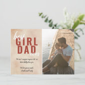 水の色最高の女の子パパ父の日の写真カード シーズンカード (スタンド正面)