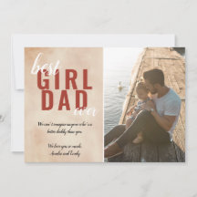 水の色最高の女の子パパ父の日の写真カード