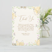 水の色梨のフローラガーデンベビーシャワー サンキューカード (スタンド正面)