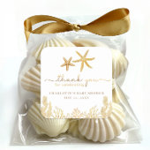 水の色海リトルパールベビーシャワーの好意 スクエアシール