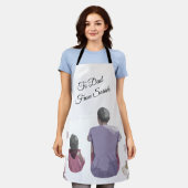 水の色父と娘 エプロン (着用した状態)